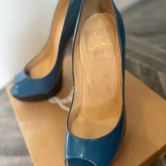 Christian Louboutin Lady Peep 150 Rare Ocean Color w/ Customization | 40.5 - Picture 4 of 16